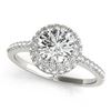Image 1 : 1.6 CTW Certified VS/SI Diamond Solitaire Halo Ring 18K White Gold - REF-389M3F - 26485