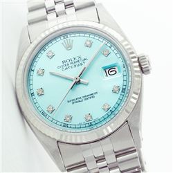 Rolex Ladies Stainless Steel, Diamond Dial with Fluted Bezel, Saph Crystal - REF-260A7N