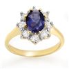 Image 1 : 1.75 CTW Kaynite & Diamond Ring 14K Yellow Gold - REF-95W8H - 10606