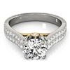 Image 2 : 2.45 CTW Certified VS/SI Diamond Pave 2Pc Wedding Set 14K White & Yellow Gold - REF-567M2F - 32071