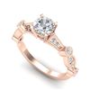 Image 1 : 1.03 CTW VS/SI Diamond Solitaire Art Deco Ring 18K Rose Gold - REF-203W6H - 36972