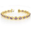 Image 1 : 18.0 CTW Tanzanite Bracelet 10K Yellow Gold - REF-121M8F - 11329