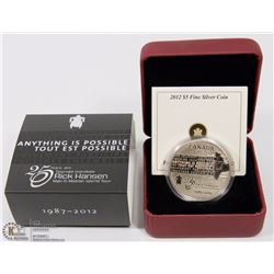 RCM 2012 SILVER RICK HANSEN $5 COIN