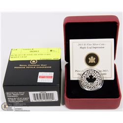 RCM 2013 $3 FINE SILVER COIN: MAPLE LEAF