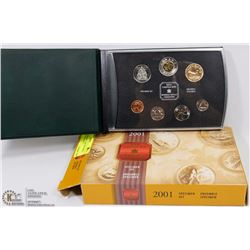 2001 CANADIAN 7 COIN SPECIMEN SET WITH ALL RCM