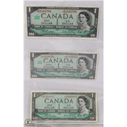 REPLACEMENT NOTE SET $1- 1967/1954