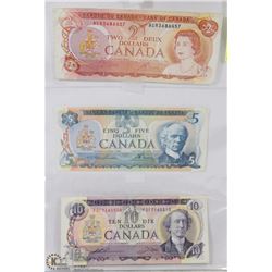 VIVID COLOR 1970'S $2, $5, $10.