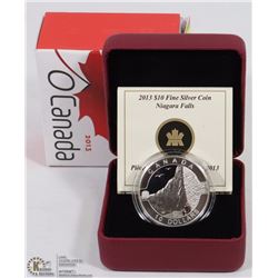 2013 CANADIAN $10 FINE SILVER "NIAGARA FALLS" CO