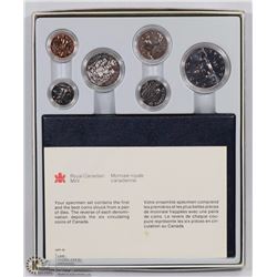1981 CANADIAN 6 COIN SPECIMEN SET IN RCM
