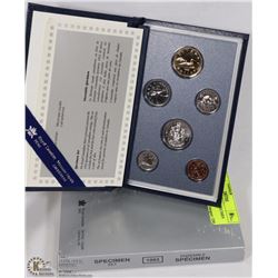 1993 CANADIAN 6 COIN SPECIMEN SET IN RCM