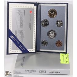 1995 CANADIAN 6 COIN SPECIMEN SET IN RCM