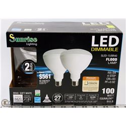 NEW 2PC LED DIMMABLE FLOOD LAMP BULBS