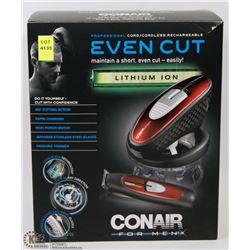 NEW CONAIR EVEN CUT LITHIUM ION HAIR CUTTER WITH
