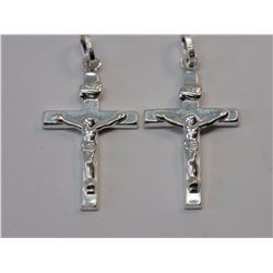 #22-2 STERLING SILVER CRUCIFIX JESUS ON THE CROSS