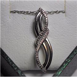 #23-STERLING SILVER NATURAL  DIAMOND INFINITY