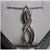Image 1 : #23-STERLING SILVER NATURAL  DIAMOND INFINITY