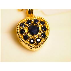 #30-ST.SIL YELLOW GOLD PLATED SAPPHIRE AND RUBY