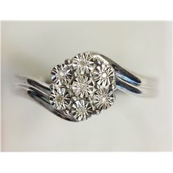 #38-STERLING SILVER NATURAL DIAMOND 0.03CT