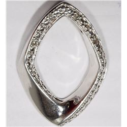 #39-STERLING SILVER NATURAL DIAMOND ROUND CUT