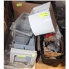 LOT OF METAL AND PLASTIC INSERTS, CUTLERY WASH BIN