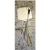 PIZZA PADDLE AND LARGE METAL WHISK