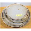LOT OF 12 VARIOUS SIZE ROUND BAKING PANS