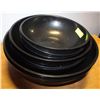 LARGE LOT OF BLACK PLASTIC BOWLS