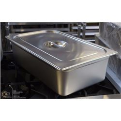 ME#10) S/S FOOD PAN FULL SIZE 6" DEEP WITH LID