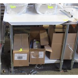 ME#11) 30"X36"S/S WORK TOP TABLE WITH GALVANIZED
