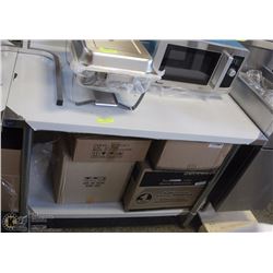 ME#32) 30"X48" S/S WORK TOP TABLE WITH 4" BACK