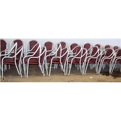 LOT OF 40 RED & GREY CHAIRS.