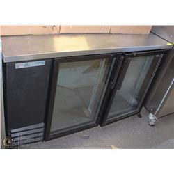 TRUE DOUBLE GLASS DOOR BACK BAR COOLER