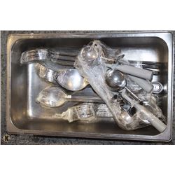 LOT OF LARGE SPOONS AND ICE CREAM SCOOPS