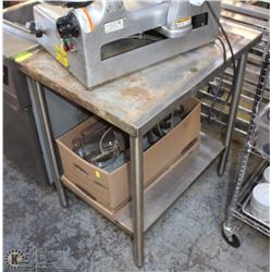 STAINLESS STEEL WORK TABLE 32"X24"X35"