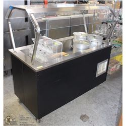 BUFFET SALAD BAR, ICE WELL ON WHEELS, 5' X 28"