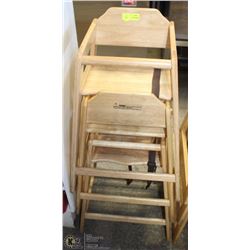LOT OF 3 WOODEN HIGH CHAIRS