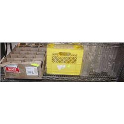 SHELF FULL OF GLASSWARE