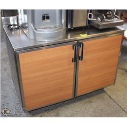 STAINLESS STEEL TOP WORK COUNTER, 2 DOORS, 4'X30"