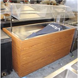 WOOD TONE STEAM TABLE 66"X31"X57"