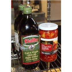 2 LARGE GALLO EXTRA VIRGIN OLIVE OIL 1L EACH AND