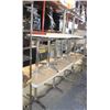 Image 1 : 13 SHORT WHITE TABLES 27X27X29