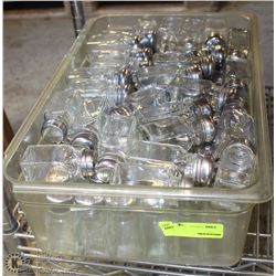 LARGE BIN OF SALT AND PEPPER SHAKERS