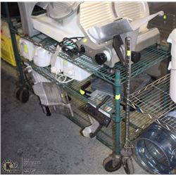 3 TIER GREEN METRO ROLLING RACK