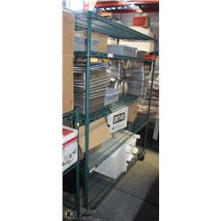 5 TIER GREEN METRO ROLLING RACK
