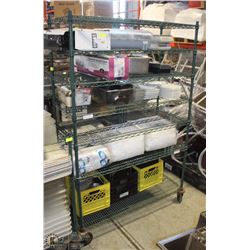 7 TIER GREEN METRO ROLLING RACK