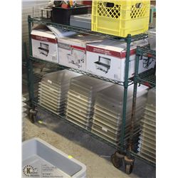 3 TIER GREEN METRO ROLLING RACK