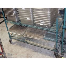 3 TIER GREEN METRO ROLLING RACK