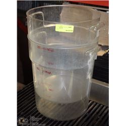 PAIR OF 22 QUART PLASTIC CONTAINERS