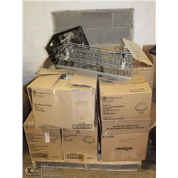 PALLET OF ASSORTED RESTAURANT ACCESSORIES INCL.
