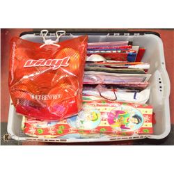 TOTE OF GIFT BAGS & RIBBON